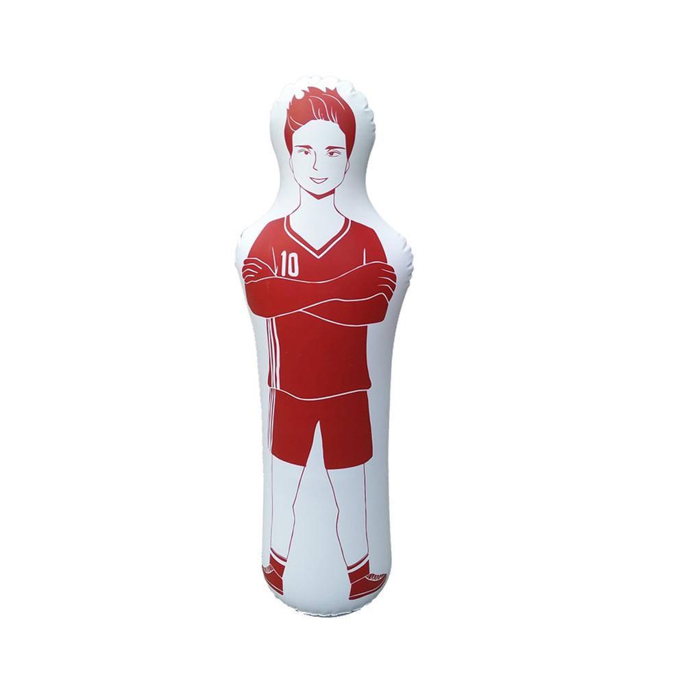 160cm voksne oppblåsbar fotballtrening målvakt tumbler luft fotball tog dummy verktøy pvc oppblåsbar tumbler vegg fotball: Rød