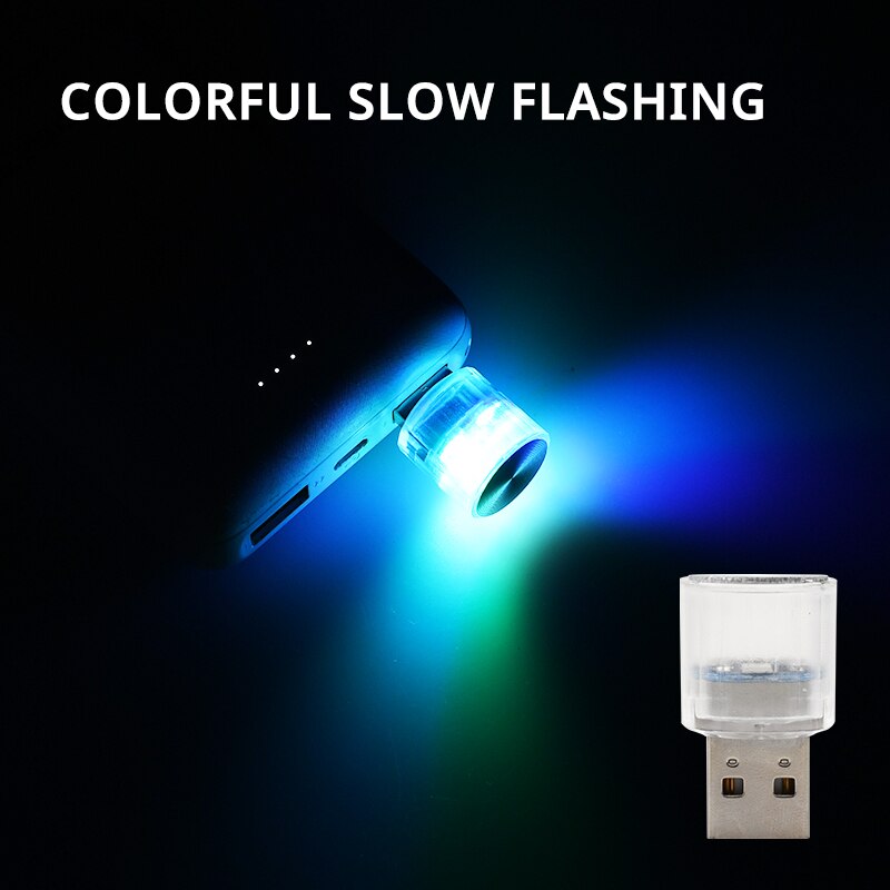 Auto Mini USB LED Umgebungs licht dekorative Atmosphäbetreffend Lampen für Innen umgebung Auto PC Computer tragbares Licht Stecker-abspielen: 4300 Karat Weiß gelb