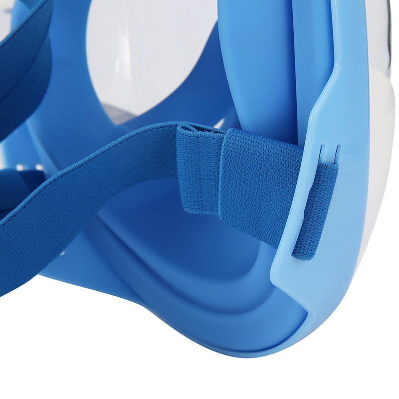 Barn snorkelmask full ansikte vikbar 180 graders panoramautsikt snorkling mask anti dimma anti läckage snorkel för barn