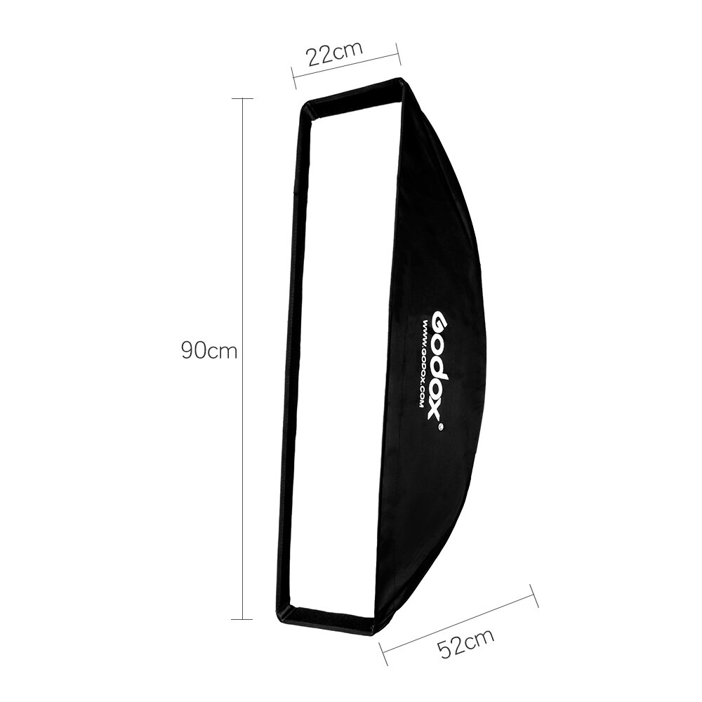 Godox softbox 22x90cm 9"x 35" Portable Rectangular Honeycomb Grid Softbox soft box with Bowens Mount for Studio Flash