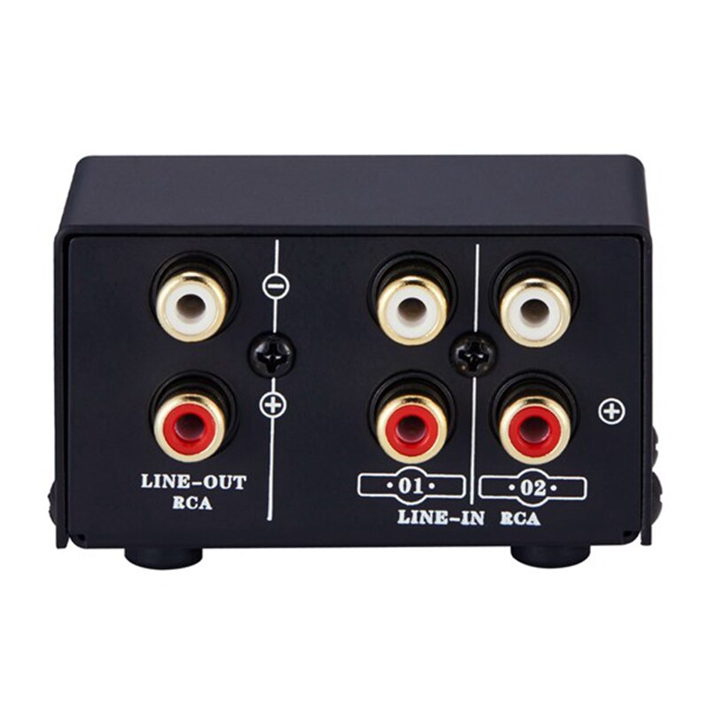 Selector de señal de fuente, conmutador, altavoz O fuente de alimentación, conmutador, sin pérdidas, interfaz RCA, 2 en 1