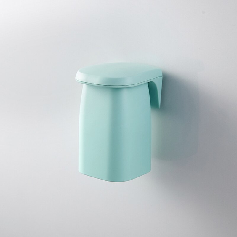 Ventosa magnética para baño, vaso de plástico montado en la pared, soporte para repisa de drenaje, cepillos de dientes, TI99 para el hogar: Green
