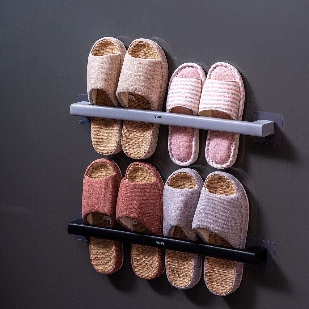 Estante para zapatos de baño montado en la pared, estante para zapatillas para el hogar, dormitorio, ducha, organizador de habitación, estante de almacenamiento de zapatos