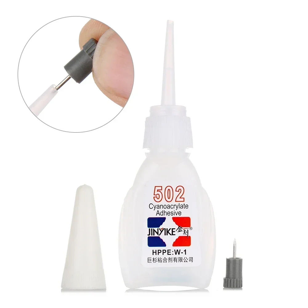 502 Superkleber, sofort trocknender Cyanacrylat-Klebstoff, Leder, Gummi, Holz, Metall, starke Bindung, flüssiges Klebewerkzeug, 10 g