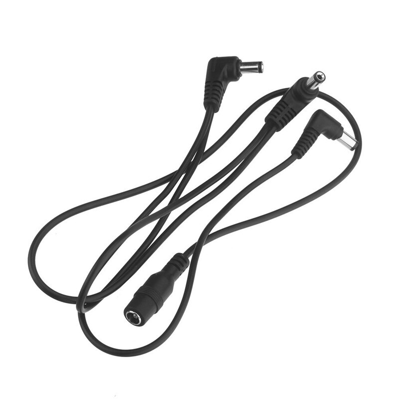Vitoos 3 Manieren Elektrode Daisy Chain Harness Kabel Koperdraad Voor Gitaar Effecten Voeding Adapter Splitter Zwart