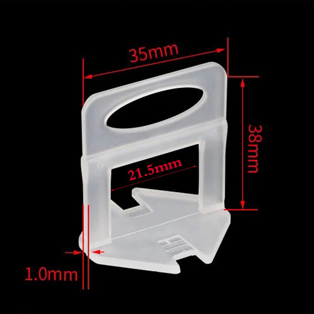 200 Pieces 1.00MM Tile Leveling System Base Spacers Clips Ceramic Leveler Kits Construction Tools For Laying Tiles