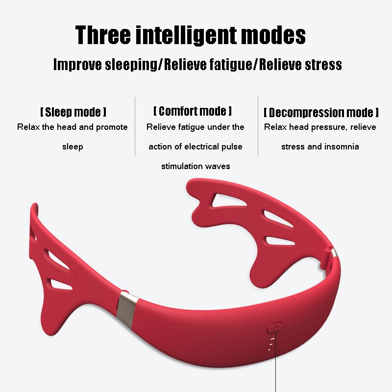 Mini Intelligente Head Massager Elektrische Puls Behandelen Slapeloosheid Verlichten Hoofdpijn En Stress Massage Relax Heath Slaap Instrument
