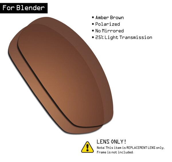 SmartVLT Polarized Sunglasses Replacement Lenses for Oakley Blender - Amber Brown: Default Title