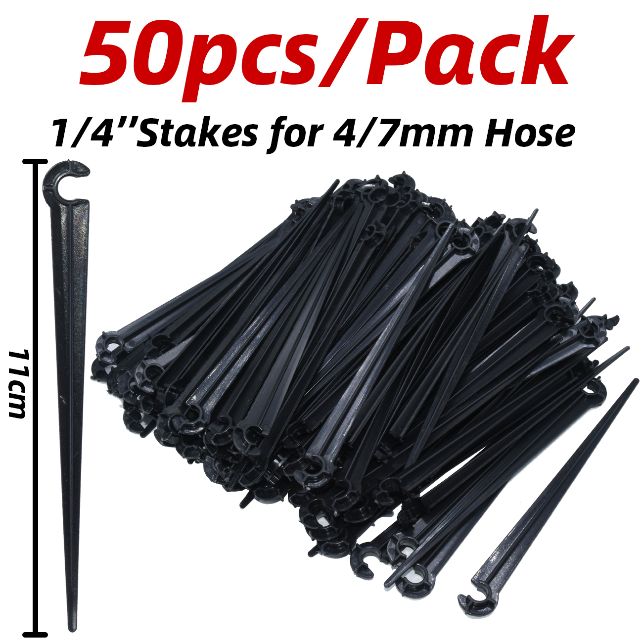 1-50pcs Barbed Connectors Irrigation Fittings Drip Irrigation Barbed Connectors 4/7mm Tubing Fittings for Flower Pot Garden Lawn: Gold