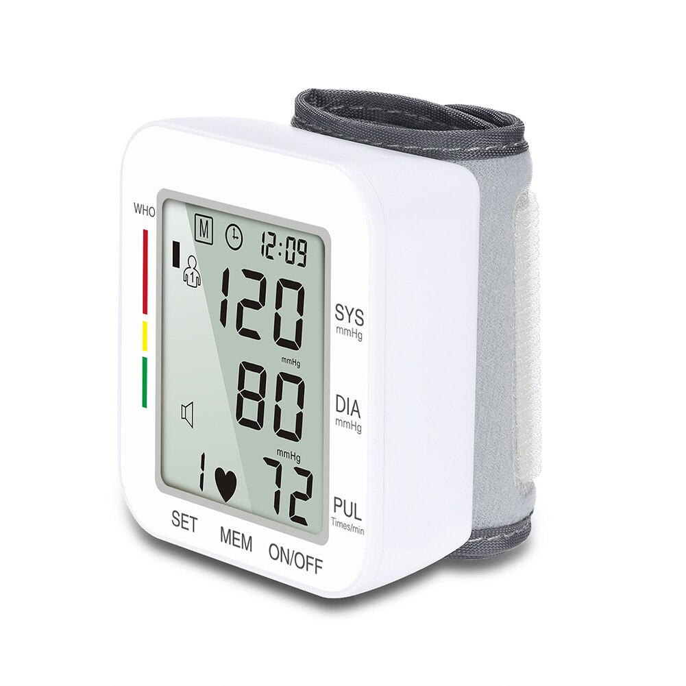 Huishoudelijke Automatische Digitale Pols Bloeddrukmeter Gauge Meter Lcd-scherm Heart Beat Rate Pulse Meter Meet Tool