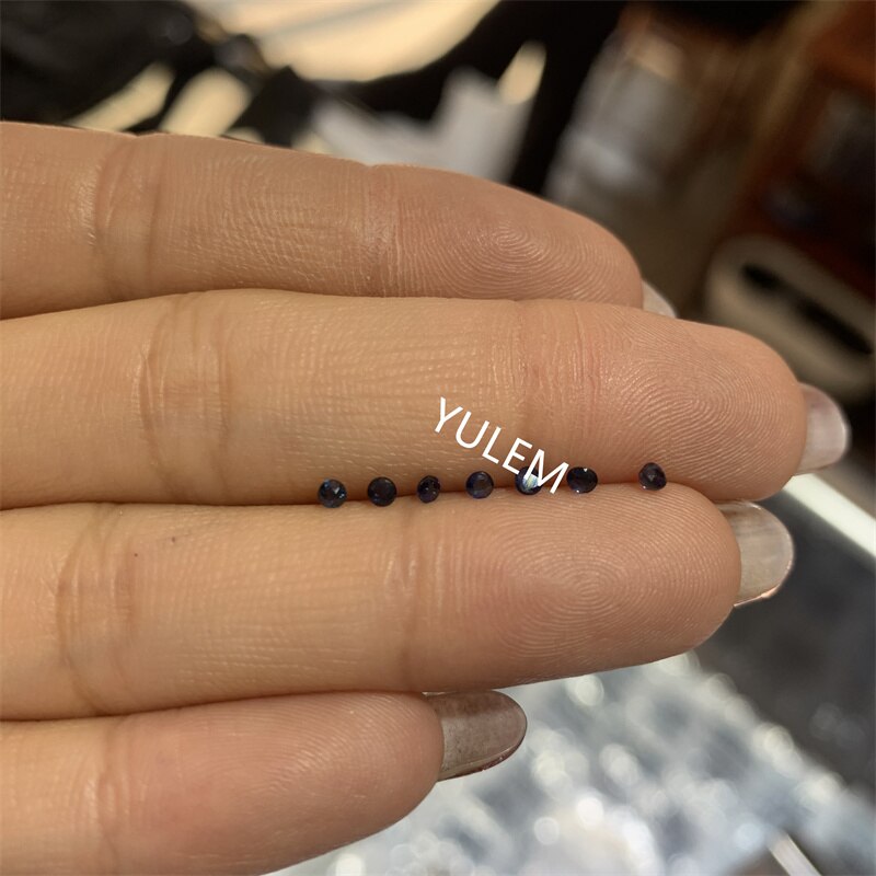 YULEM 5Stck Natürlichen Saphir verlieren Steine, Runde Edelstein bilden, edelstein Größe 2mm * 2MM für schmuck DIY