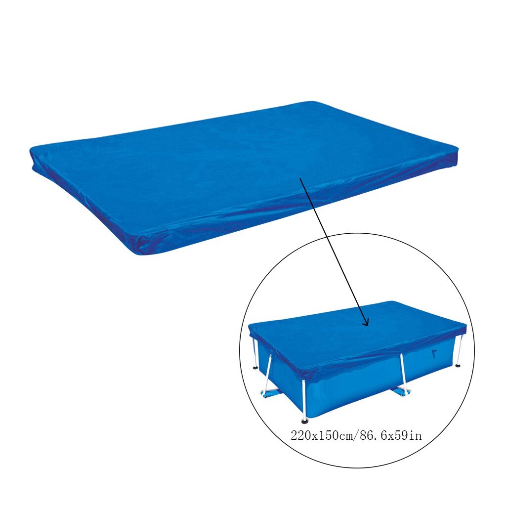 Swimming pool cover Cloth Inflatable Pool Dust Cover PE Rectangular Waterproof Rainproof Cover Tarpaulin With Wear-resistant: A