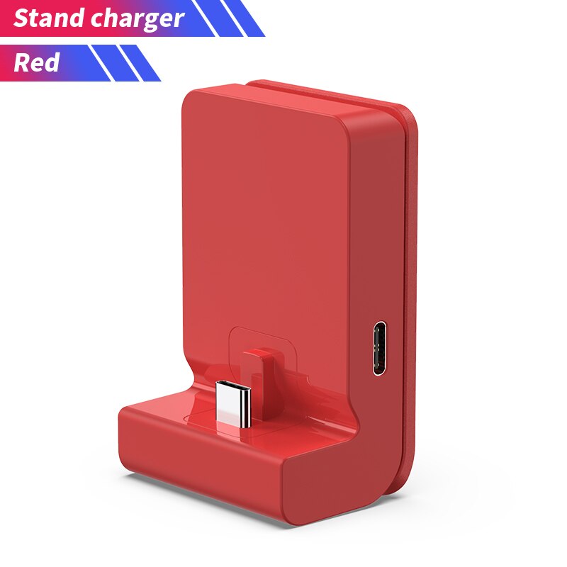 Adjustable Charger For Nintendo Switch Dock Station Portable Type C USB Charge Docking Cargador For Nintendoswitch Angle Holder: red