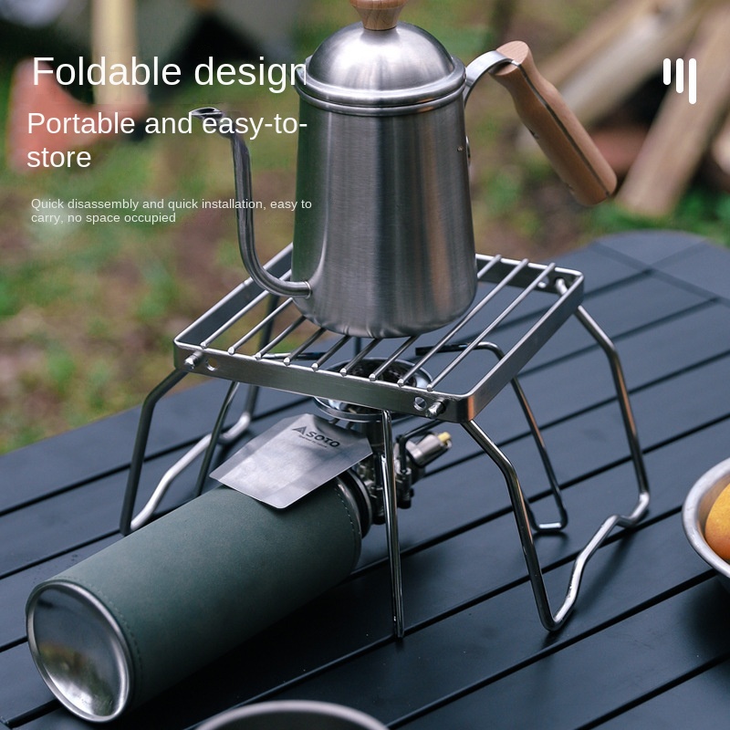 Support de poêle d'extérieur en acier inoxydable, Portable et pliable, Mini support de Barbecue, support de Pot, support de plateau de cuisson