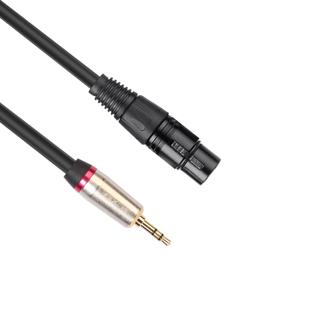 Xlr 3Pin Female Naar 3.5Mm 1/8 "Trs Man Metal Connector Audio Adapter Kabel 0.3M