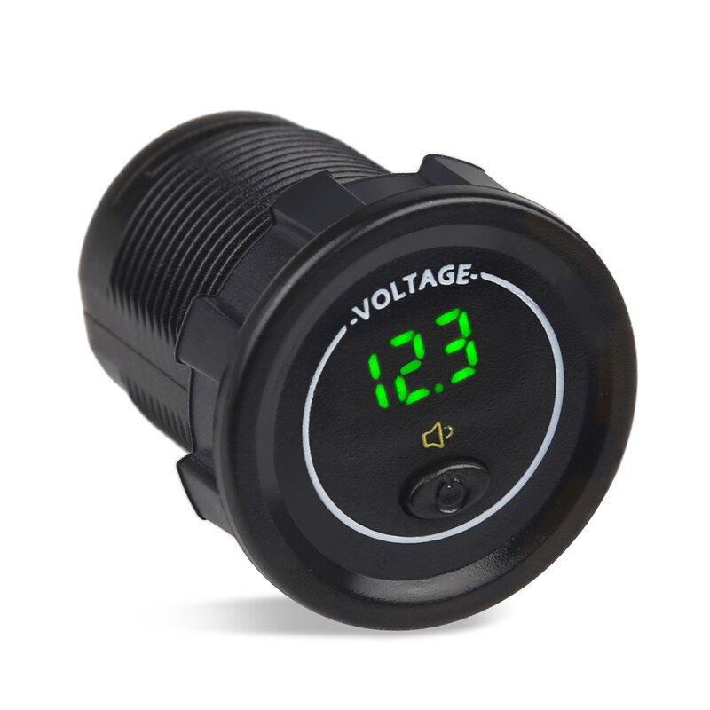 3 kolory 12-24V wyświetlacz doprowadziło samochodowy woltomierz napięcie z włącznikiem/wyłącznikiem alarm niskiego napięcia wodoodporny motocykl łódź woltomierz samochodowy