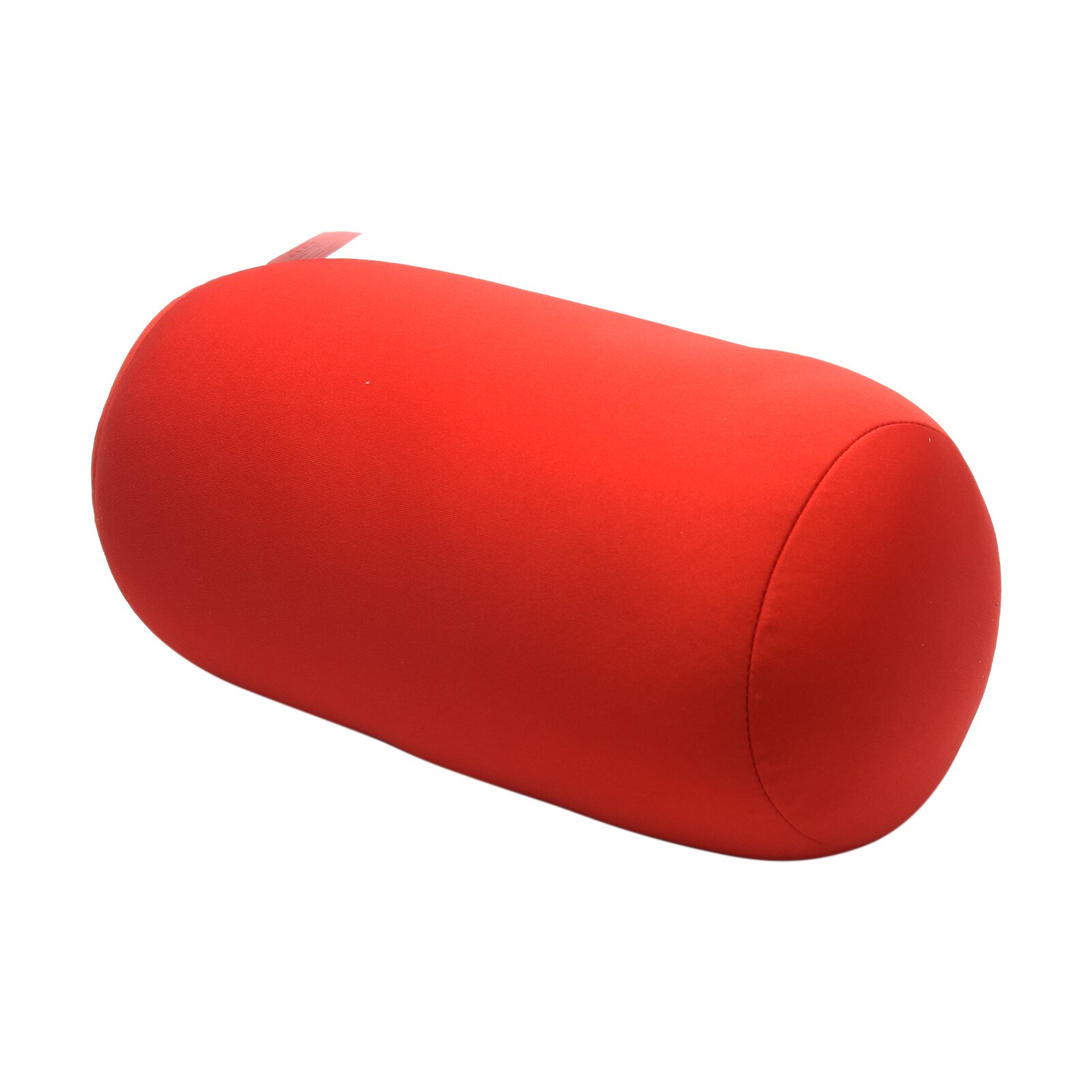 30cmx16cm Cylindrical pillow Micro Mini Microbead Back Cushion Roll Pillow Head Convenient Travel Pillow Bed Decoration: RED