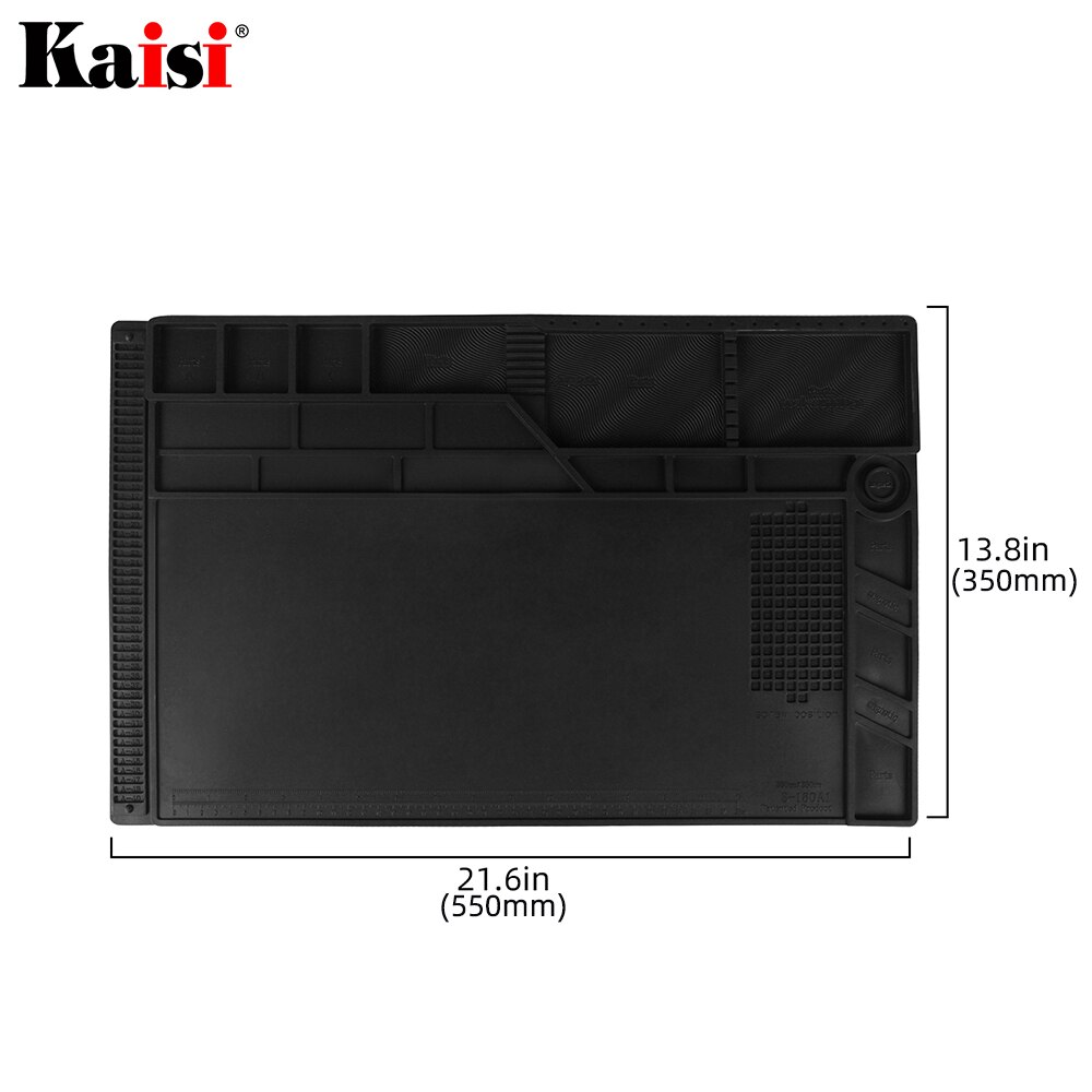 ESD Heat Insulation Working Mat BGA Soldering Station Silicon Soldering Mat Work Pad Maintenance Platform With Magnetic: S-180A