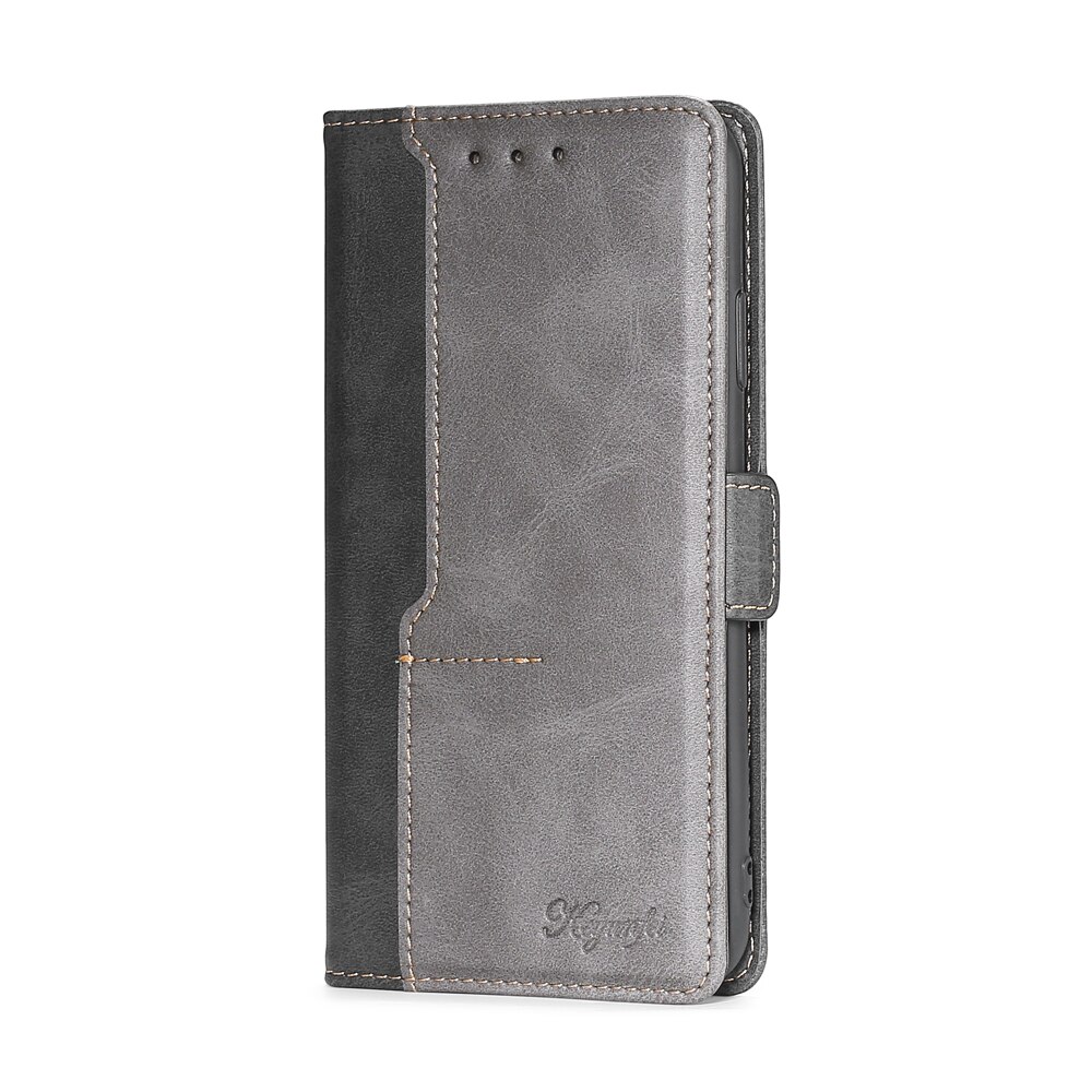 Lommebokdeksel til xiaomi poco  x3 nfc telefonveske poco  x3 nfc 6.67 tommers skinnkortspor magnetdeksel poco  x3 nfc fundas: Grå