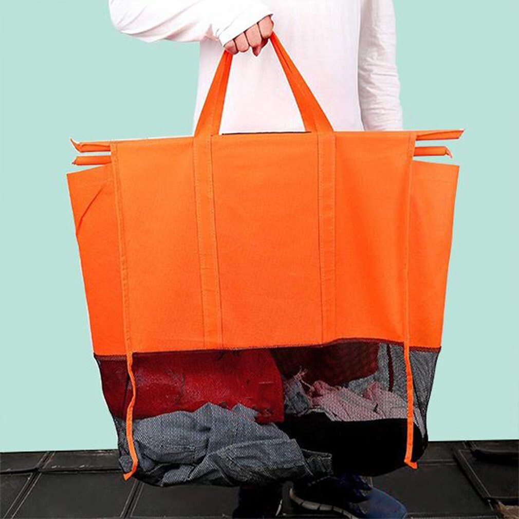 Stormarknad kundvagn väska isolering non-woven väska vagn förvaringsväska 4 delar uppsättning bärbar hållbar