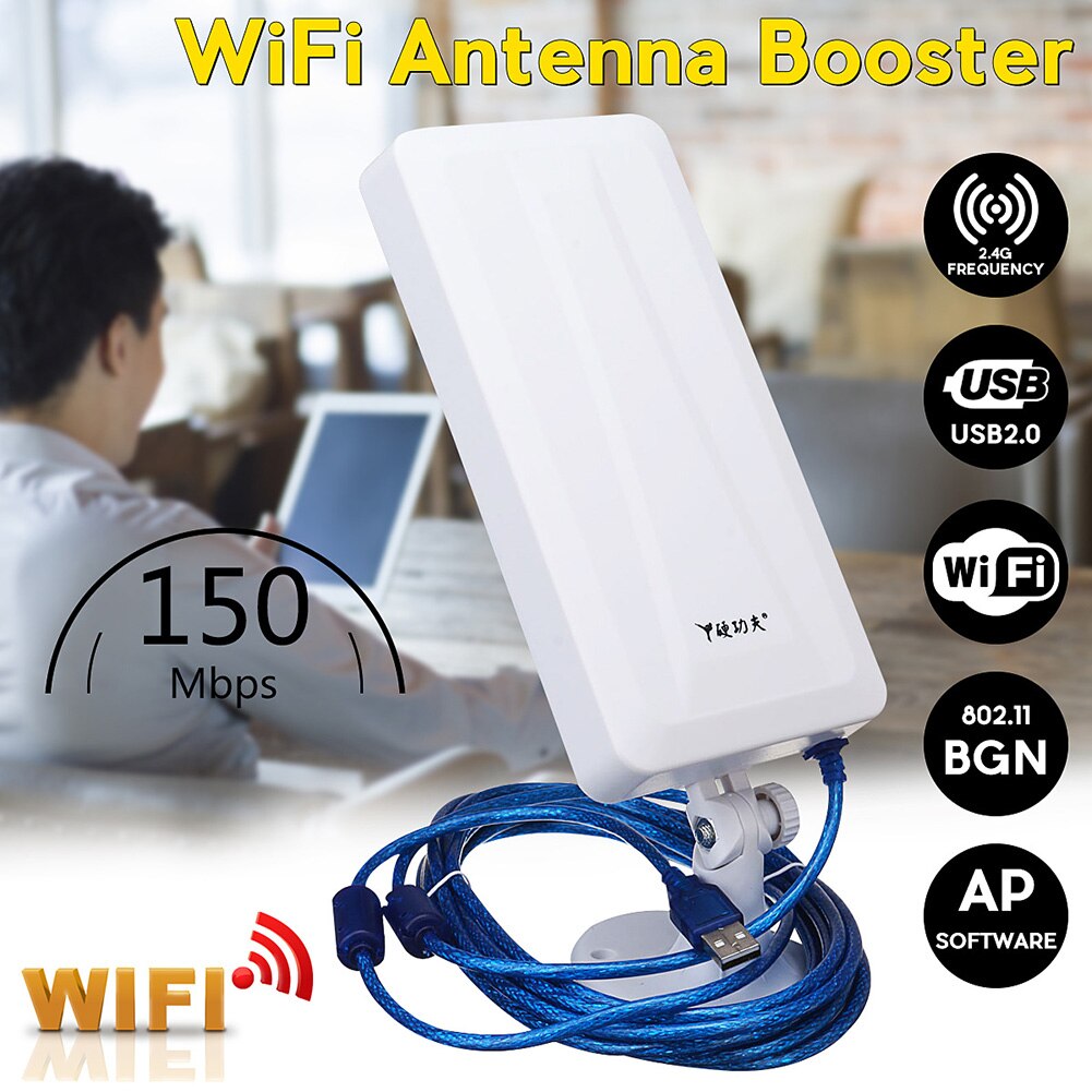 25m Signal Repeater Amplifier Network WLAN Router Long Range Wireless Easy Setup Antenna Wi-Fi Booster Home Extender Outdoor