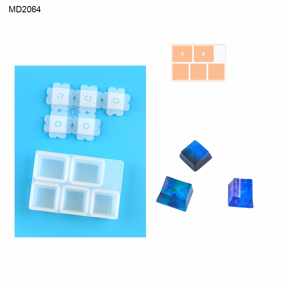 1 Set DIY Mechanical Keyboard Key Cover Cap Silicone Mold Epoxy Mould Craft Tool