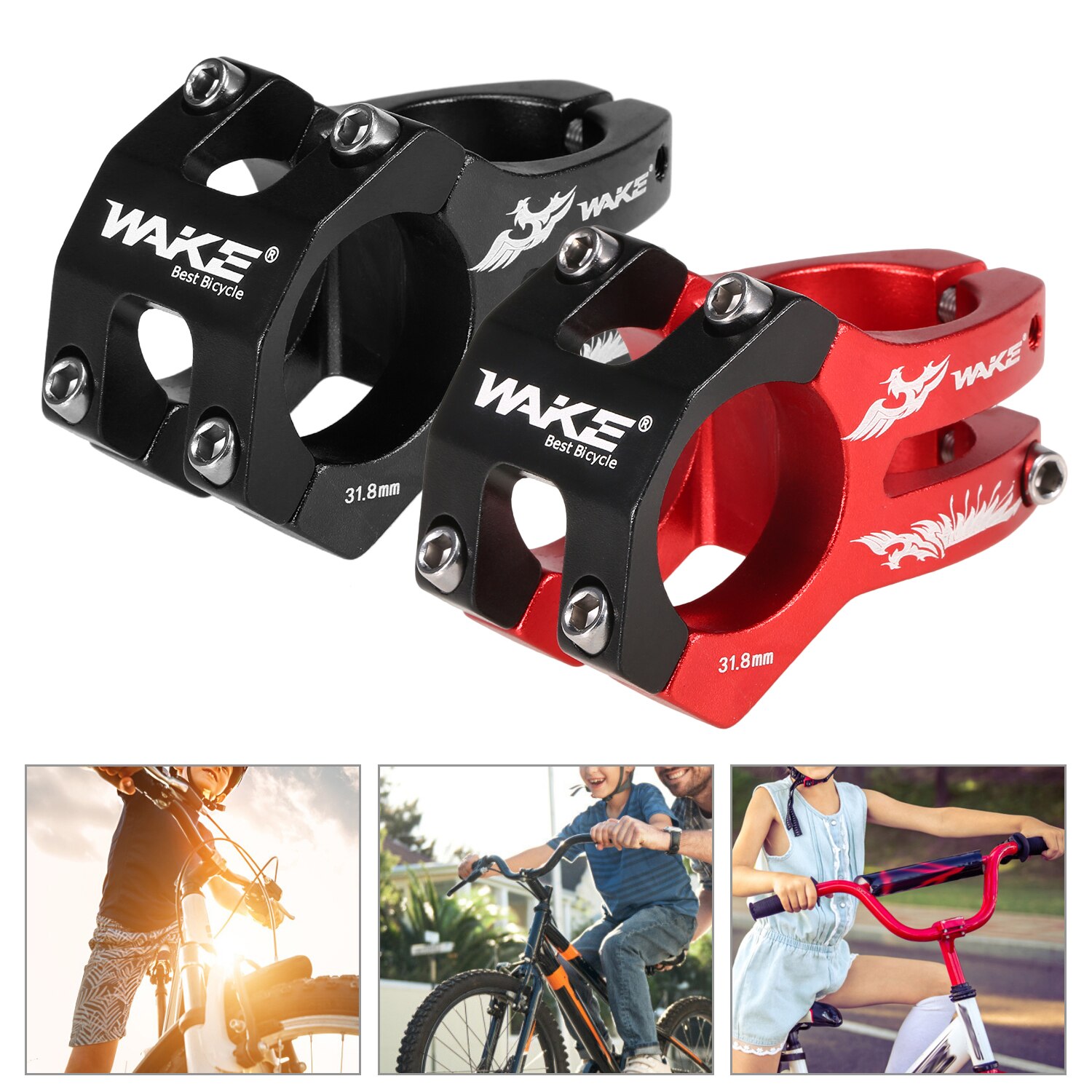 Adjustable stem Bicycle Stem Children Balance Bike Handlebar Stem Children Bicycle Aluminum Alloy Riser road carbon stem