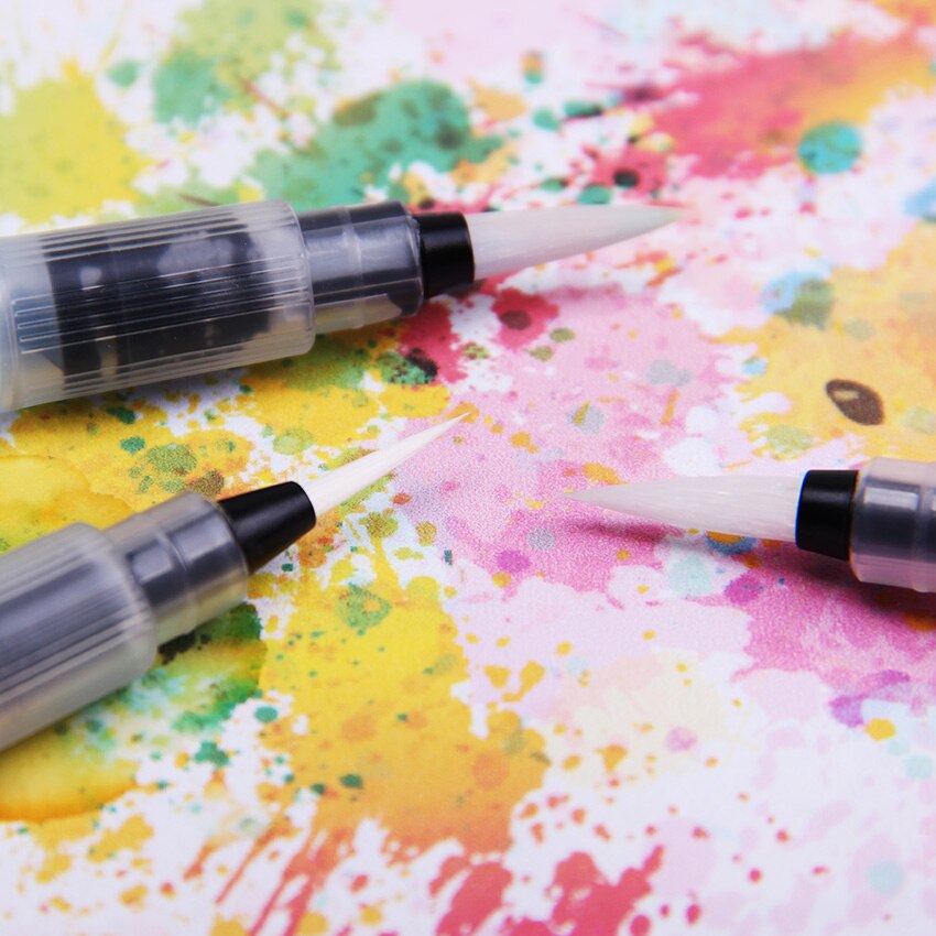 Refillable Water Brush Ink Pen for Water Color Calligraphy Drawing Painting Illustration Pen Office Stationery
