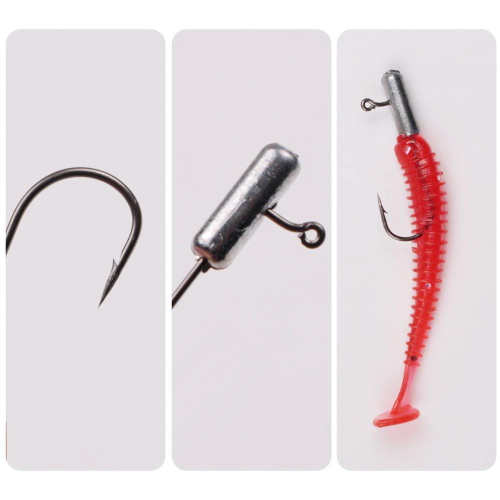 Lot De 10 Hameçons Plombs Lestés Pour Pêche Eau Douce Et Salée - Tailles 6# à 3/0#