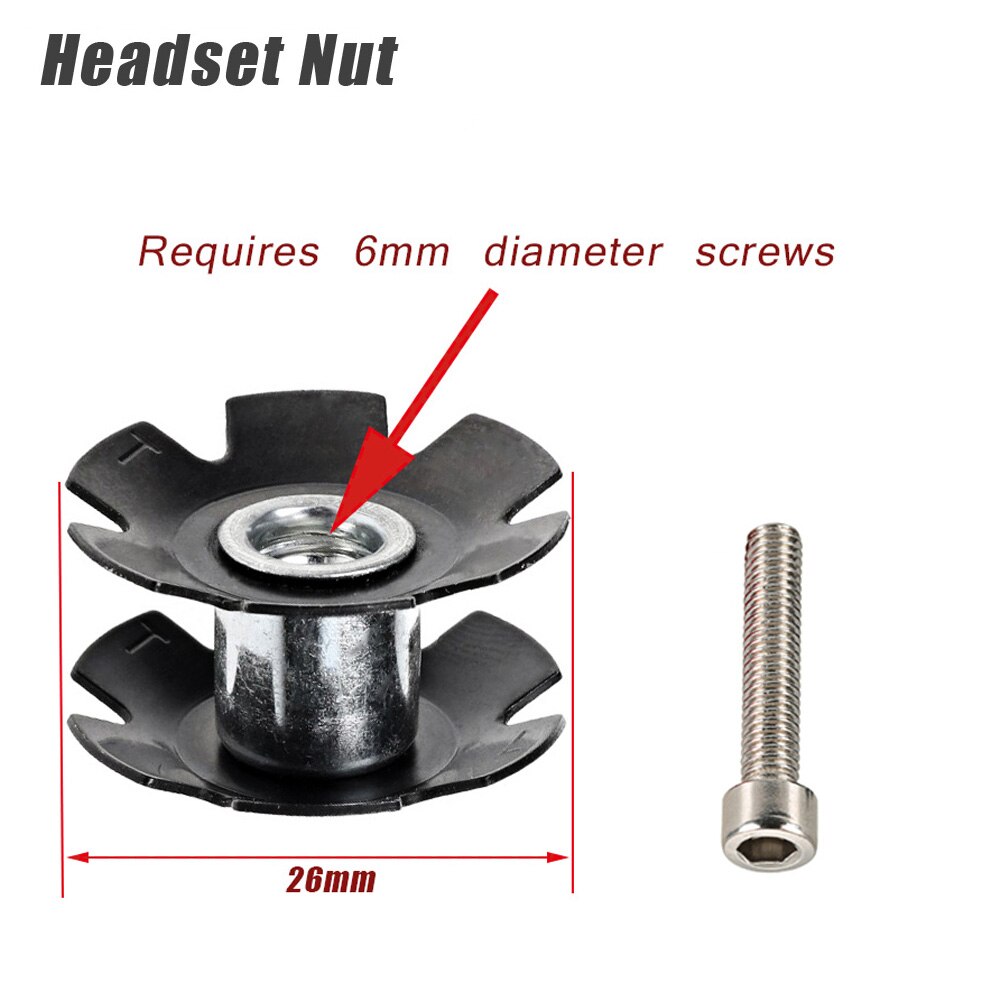 Fiets Schroefdraad Voorvork Stuurinrichting Onderdelen Mtb Racefiets Steering Pijp Flens Ster Moer 1-1/8 "Fiets headset Moer