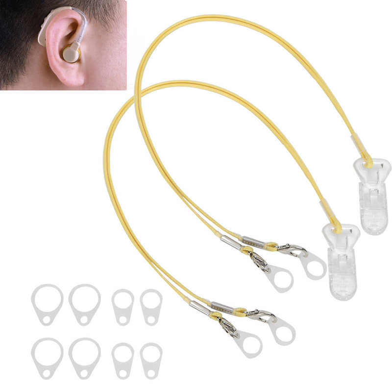Gehoorapparaat Guard Touw Anti-verloren Clip Draagbare Opknoping Touw Oorsmeer Filters Protector Houder Accessoires Ear Care Tool 2 stks/set