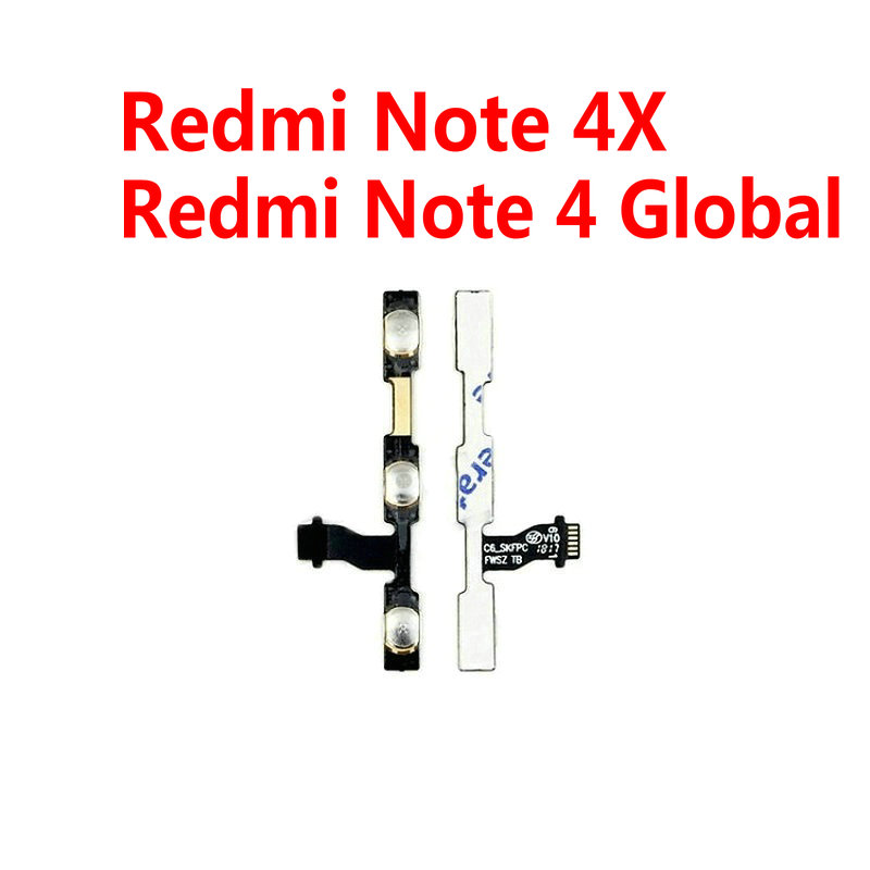 1PCS Volume &amp; power on/off button flex cable For Xiaomi Redmi Note 4X 4 Pro Global Phone