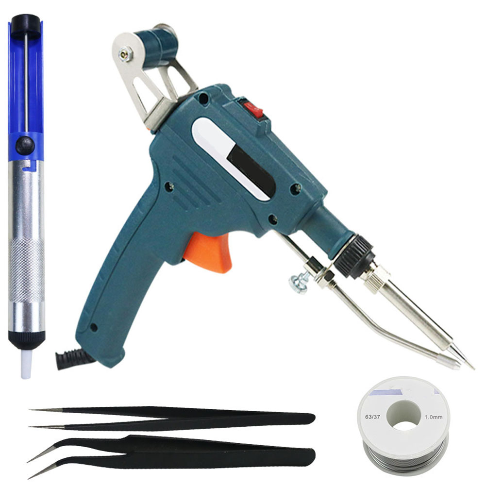 60W Handheld Internal Heating Soldering Iron Electric Temperature Auto Welding Adjustable Automatic Feed Heated Solder Tool Kit