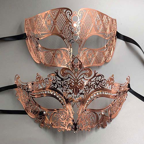 Luxus Metall Filigrane Strass Venezianischen Partei Maske Maskerade Paar Liebhaber WEIHNACHTEN Veranstaltung Hochzeit Maske viel: Rose Gott