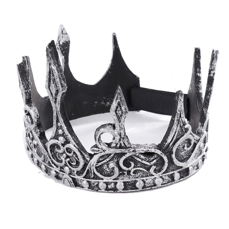 3D PU Foam Medieval Kings Crown Medieval Royal King Tiaras Crown Headwear Ancient Headdress Viking Corona Hombre King Dress Up: 02