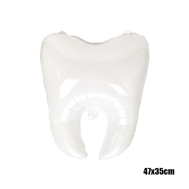 1 stücke Neue Zahn Folie Ballons Weiß Aufblasbare Globos für Zahnmedizin Klinik Home Dekorationen Baby Dusche Geburtstag Partei Liefert: white