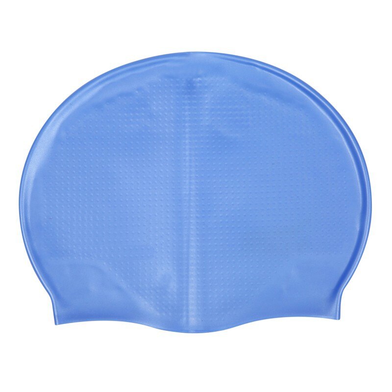 silicone swimming cap unisex waterproof swimming cap soft multicolor: L