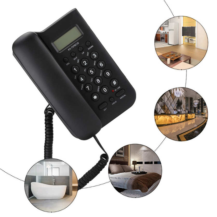 Mini Telephone KX-T076 Wired English Landline Home Office Telephone (UK Telephone Line with Random Color) home phone Telephone