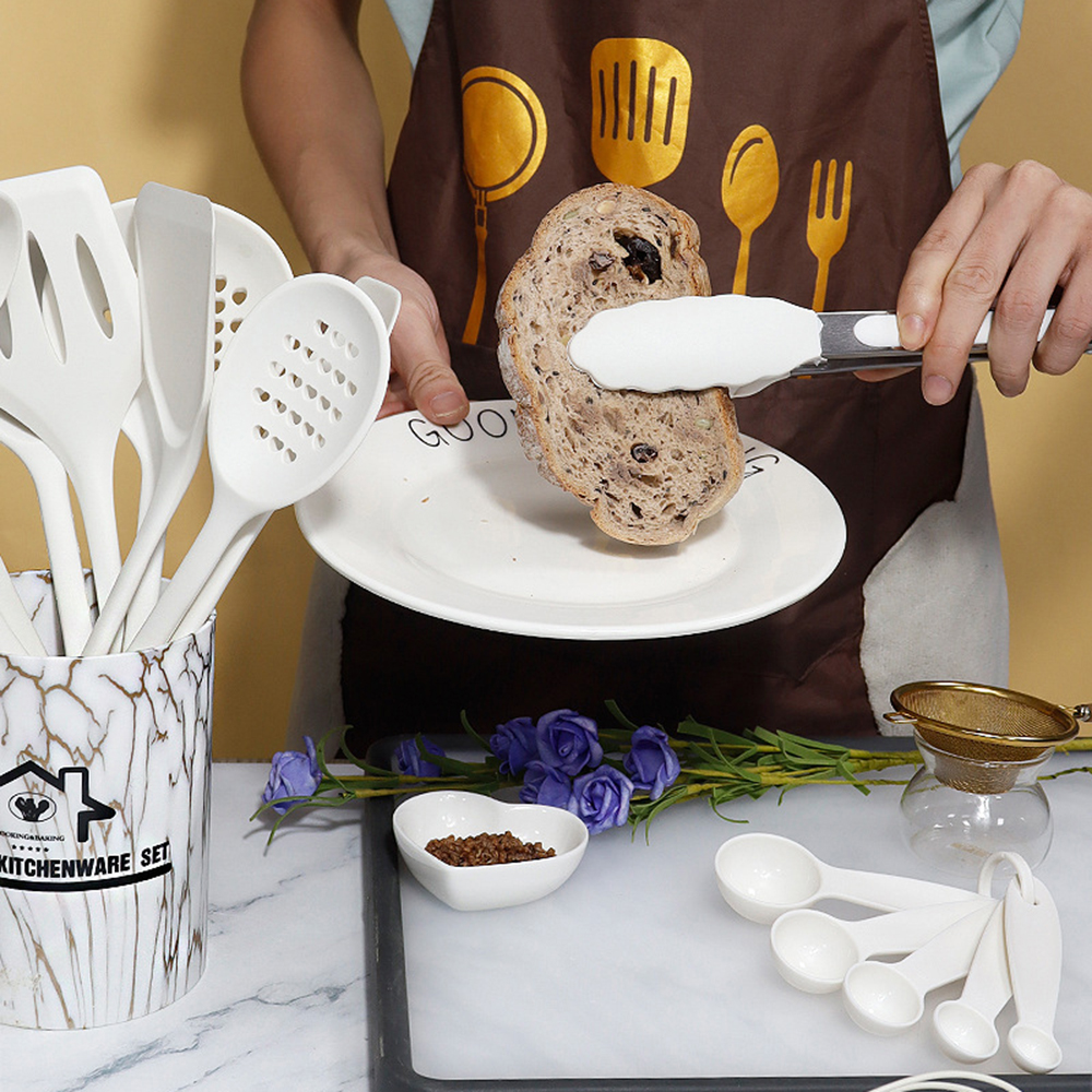 Roze 18 Stuks Food Grade Siliconen Keuken Kookgerei Gebruiksvoorwerpen Turner Spatel Maatlepel Praktische Koken Tool Keukengerei Set
