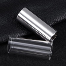 2Pcs 60MM Glass Slide and Stainless Steel Slide Medium Bottleneck Slide for Guitar Bass Guitar Accessories Parts