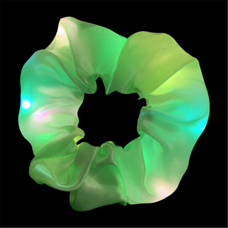 Diademas luminosas LED para niña, accesorios para el cabello elásticos, Color sólido, novedad de: 4