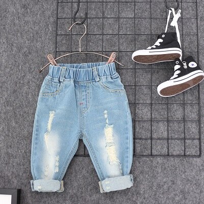 Spring Kids Jeans Boys Jeans Children Jeans for Boys Casual Denim Pants 2-5Y Toddler: 18M