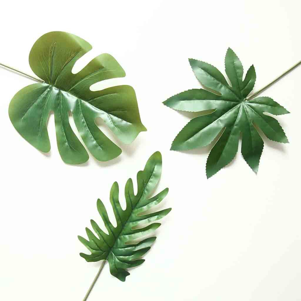 Kunstplanten Groene Palm Fern Turtle Leaf Plant Boom Nep Bloem Tak Groene Bruiloft Woondecoratie