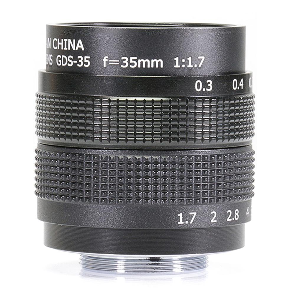 Fujian 35 Mm F/1.7 APS-C Cctv Lens + Adapter Ring + 2 Macro Ring + Zonnekap Voor canon EF-M Eosm Mirroless Camera M1/M3/M5