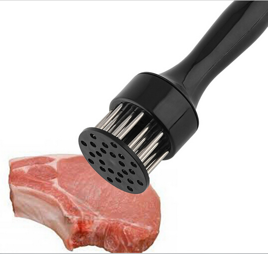 Profession kødkød mørningsnål med rustfrit stål køkkenredskaber gadgets  b151 ekstraordinære: Sort