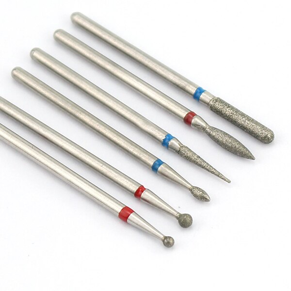 6pc Diamond Nail Drill Bit Set Rotary Electric Manicure Drills Milling Cutter for Pedicure Cuticle Clean Tool Nail Art Equipment: NO4