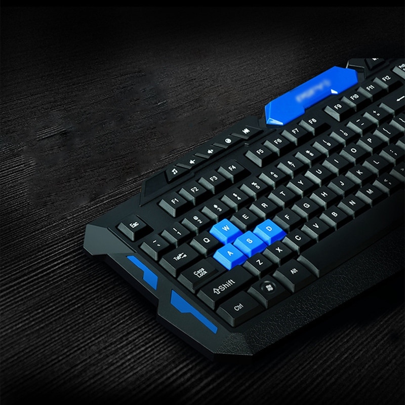 Hk8100 2.4G Wireless Gaming Keyboard Mouse Combo Ergonomics Waterproof Optical For Pc Laptop Desktop Gamer
