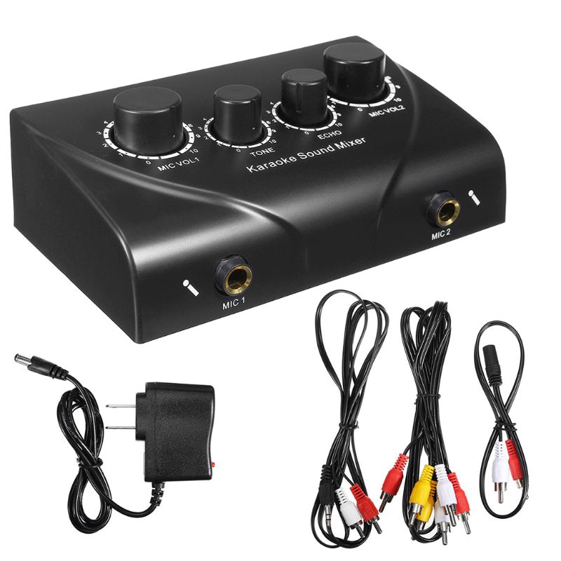 OOTDTY Karaoke Sound Mixer Professionele Systeem Draagbare Mini Digital Sound US plug