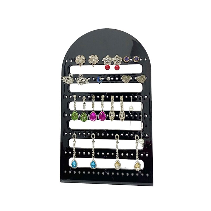 126 Holes Showcase Rack Jewelry Plastic Earring Board Holder Ear Studs Display Stand For joyeros organizador de joyas 2pcs/lot