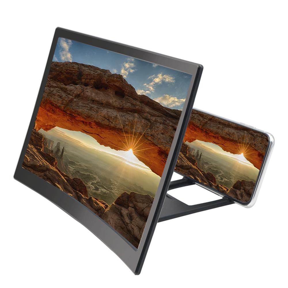 12 Inch Gsm-scherm Hd Vergrootglas 3D Hoge Definition Vergrootglas Multifunctionele Lui Beugel Gebogen Telefoon Houder